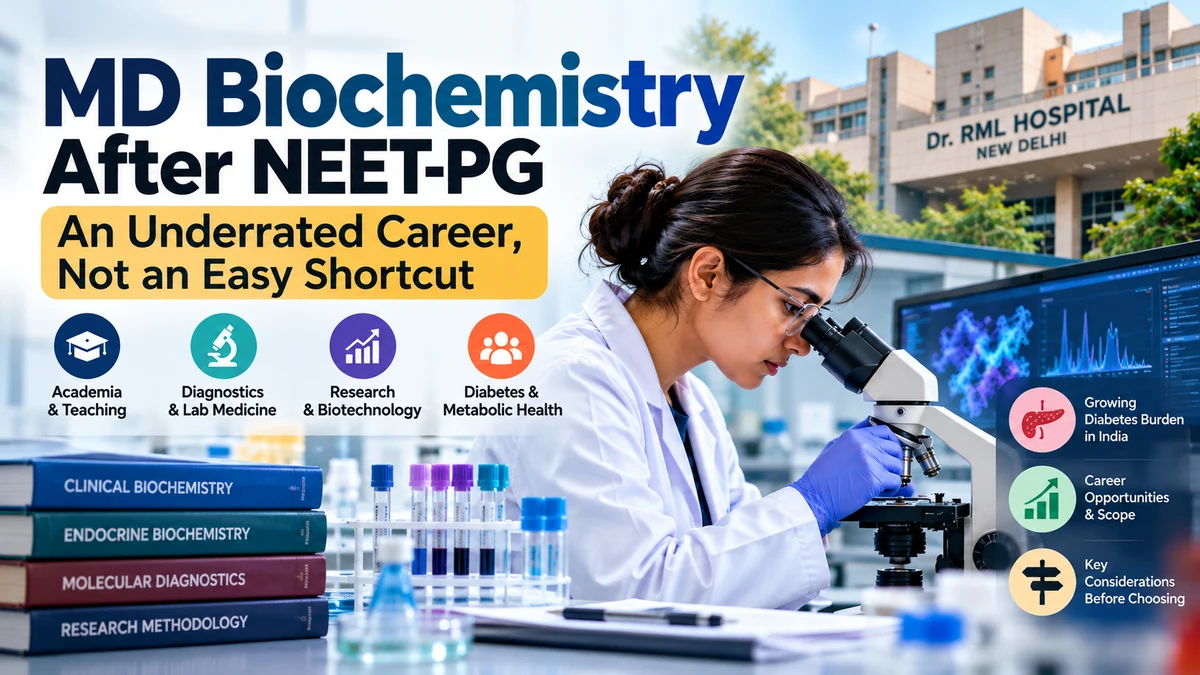 Cover image for MD Biochemistry After NEET-PG: An Underrated Career, Not an Easy Shortcut